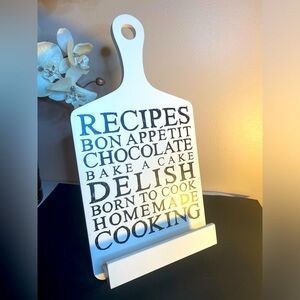 Boston Warehouse Cookbook and Tablet Holder Country Cottage Farmhouse Used